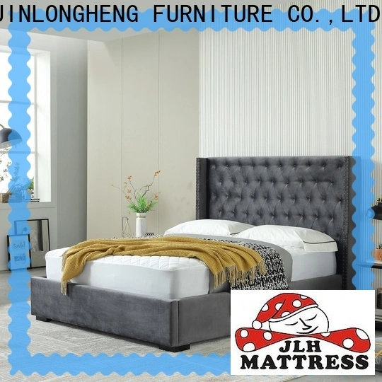  JLH Mattress ゲストハウス用スタッド付きヘッドボードベッドサプライヤー 1