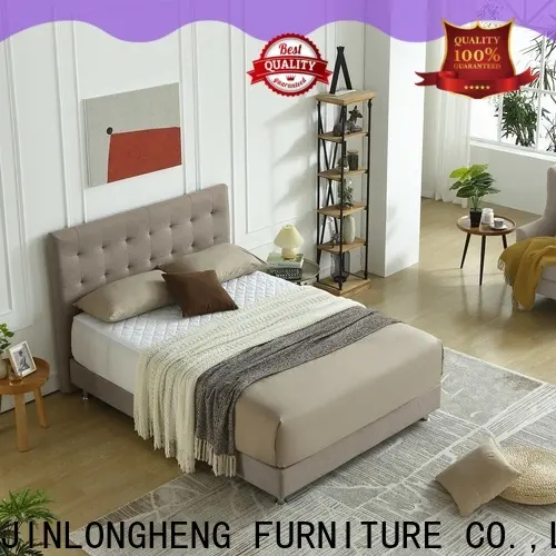  JLH Mattress 木製布張りベッド 業務用 ゲストハウス用 1
