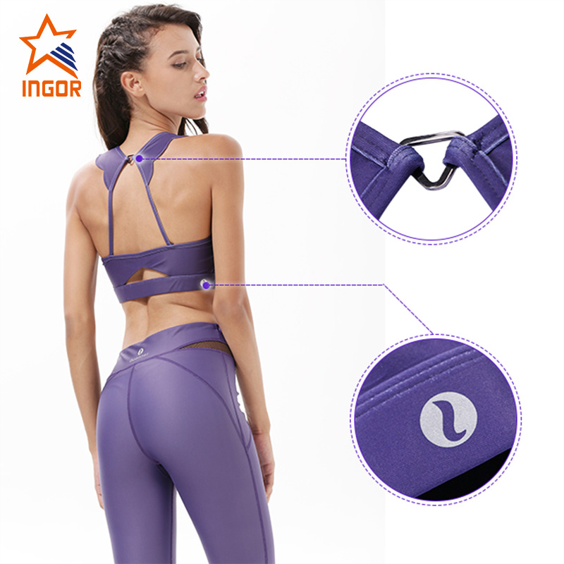 Ingorsports Adjustable Purple Padded Sports Bra Y1921B22 4