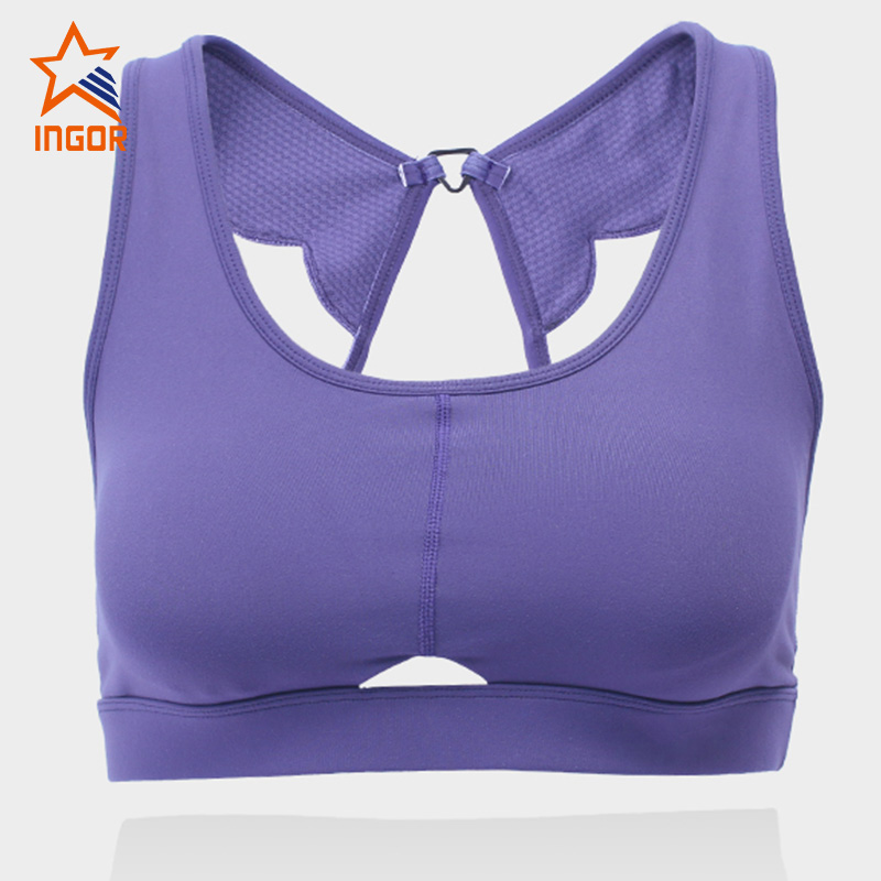 Ingorsports Adjustable Purple Padded Sports Bra Y1921B22 5