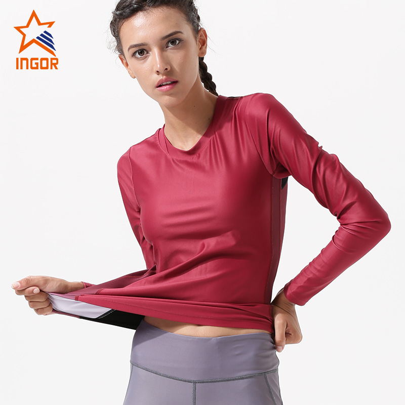 Ingorsports Women Custom Sports Tee Shirts Design Sweatshirt Y1921F02 2