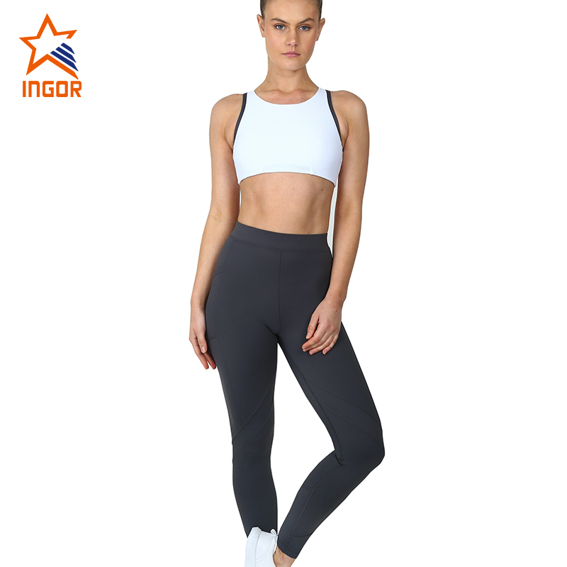 Ingorsports New Trends High Neck Women Yoga Sports Bra White Custom Made Logo H-11-01 3