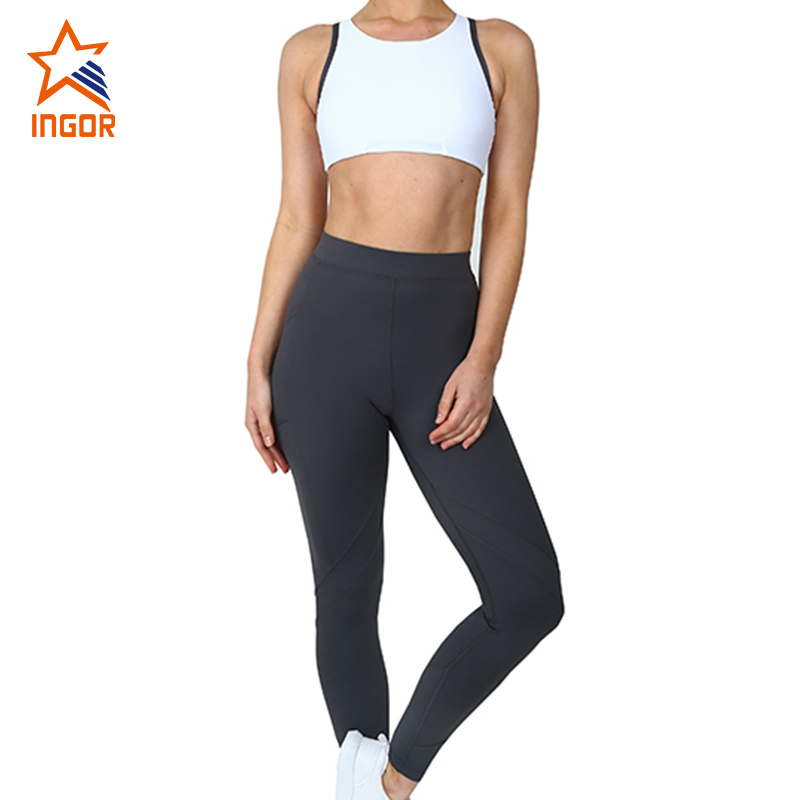 Ingorsports New Trends High Neck Women Yoga Sports Bra White Custom Made Logo H-11-01 4