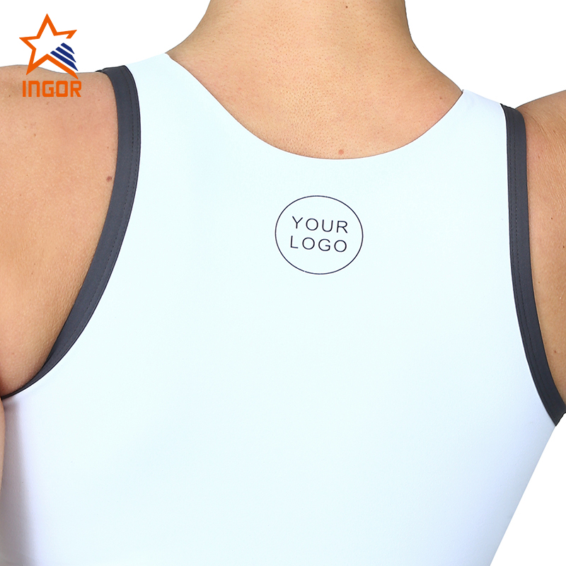 Ingorsports New Trends High Neck Women Yoga Sports Bra White Custom Made Logo H-11-01 6