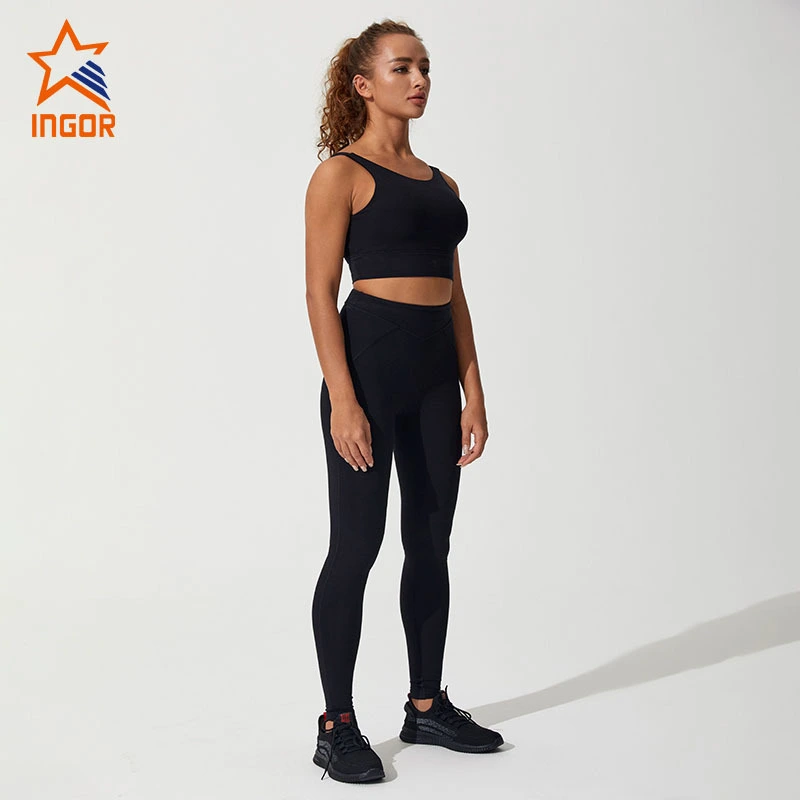 Ingorsports Abbigliamento sportivo da palestra per donna all'ingrosso Completo da allenamento atletico Oem Set da yoga abbinato per fitness personalizzato da donna 1