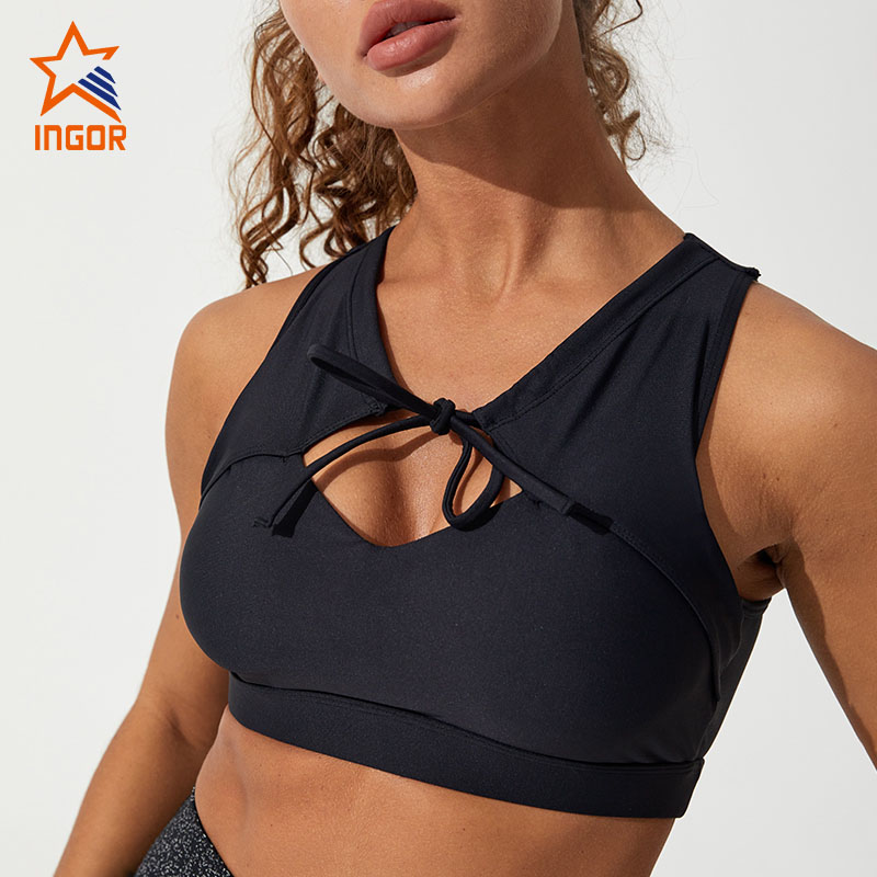 Ingorsports Custom High Waisted Yoga Leggings And Sports Bra Set Compression Gym Tight Pants Wear Women Fitness Sets1 4