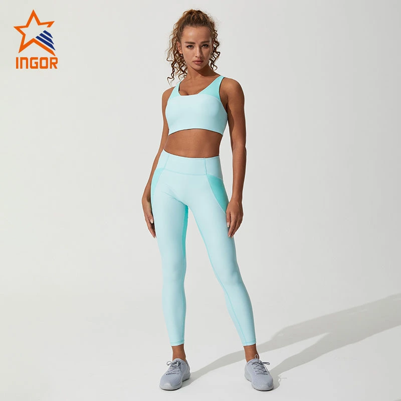 Ingorsports Abbigliamento sportivo da palestra per donna all'ingrosso Completo da allenamento atletico Oem Set da yoga abbinato per fitness personalizzato da donna1 1
