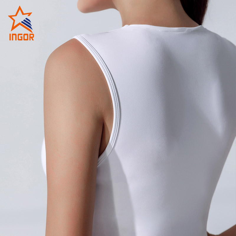 Ingorsports high quality round neck zipper type tight one piece custom tennis skirt dress 9