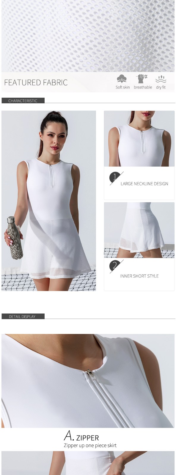 custom tennis outfit woman for sport 3