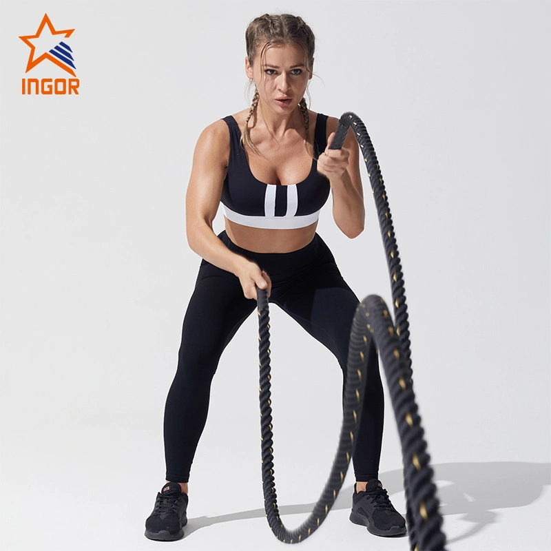 Ingorsports Ladies Gym Wear Sports Wear Yoga Wear Fitness Wear Sport Crop Top Sport Set Activewear 1