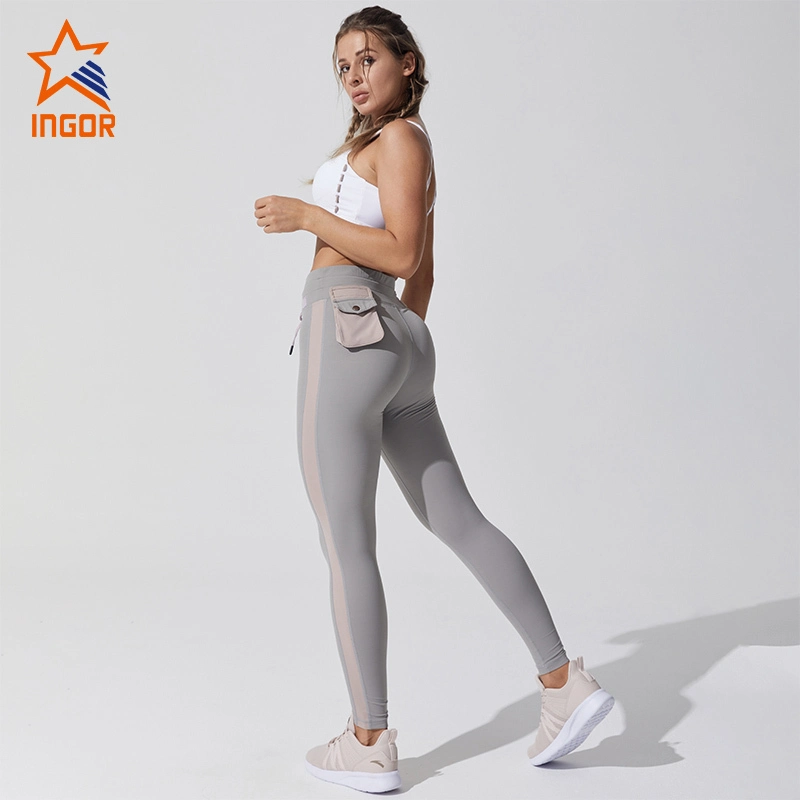 Ingorsports 女性スポーツフィットネス衣類スポーツウェア 2 ピースワークアウトセット女性シームレスジムヨガウェア 1