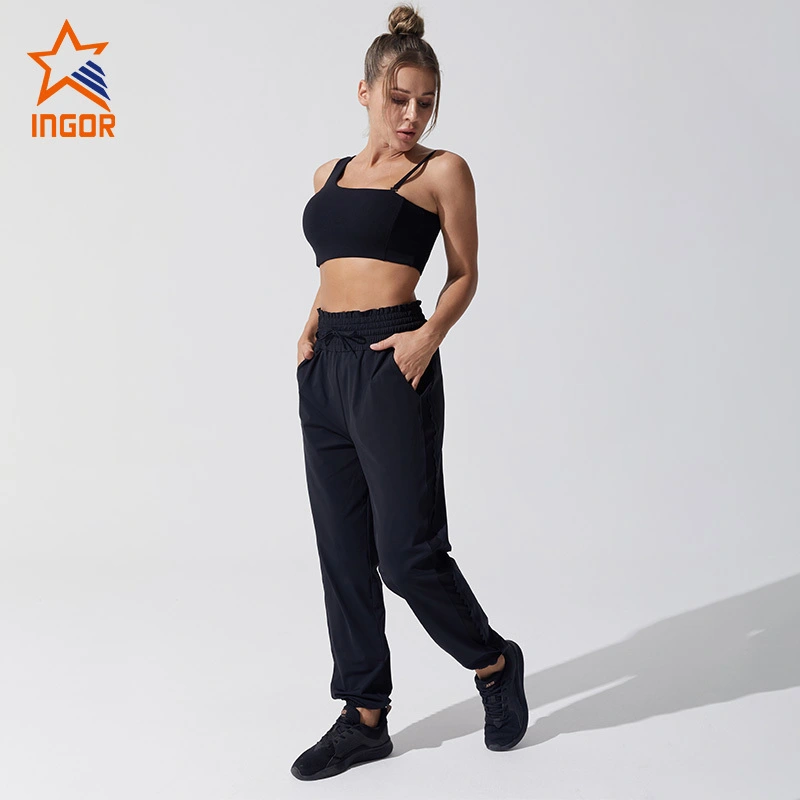 Ingorsports Trajes de yoga para mujer de alta calidad Trajes deportivos Ropa de gimnasio personalizada de fábrica Conjuntos de entrenamiento Leggings de cintura alta Sujetador deportivo Ropa para correr 1