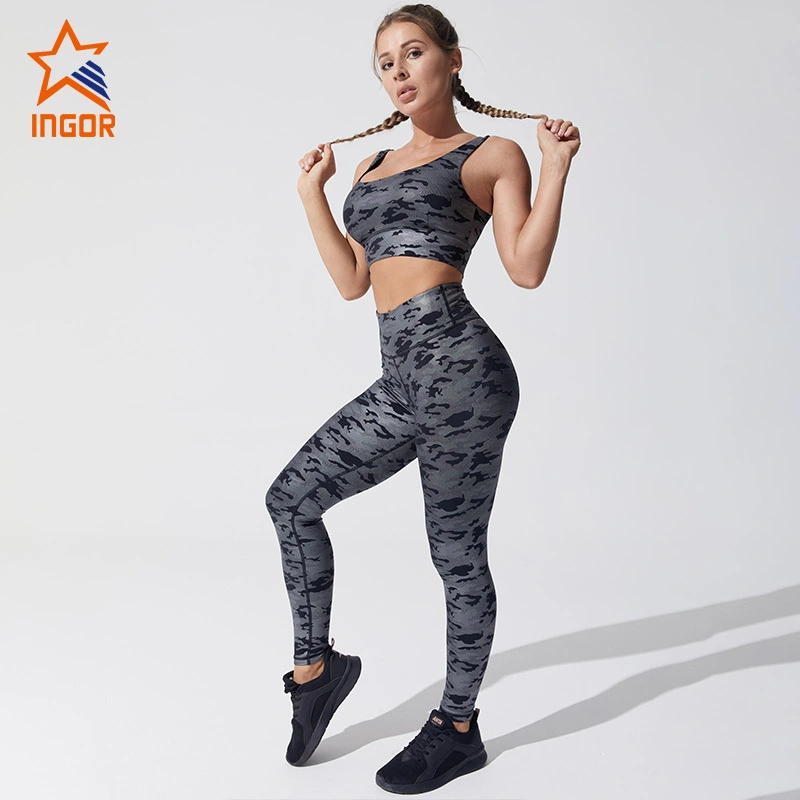 Ingorsports Fitness Activewear Damen Yoga Wear Nahtlose Gym Wear Leggings BH Sport Sets Sportbekleidung 1