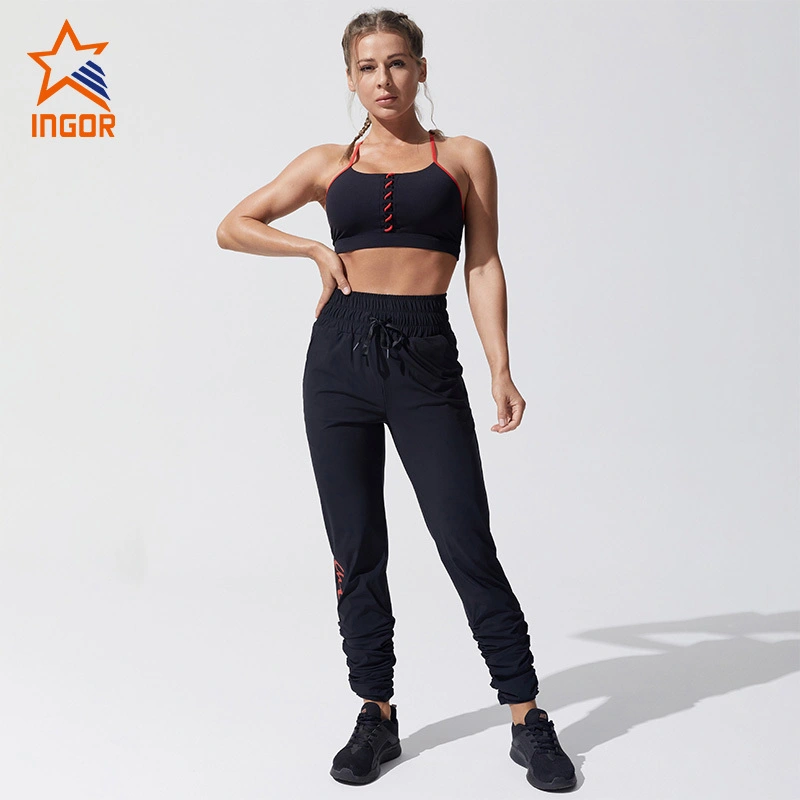 Ingorsports 卸売女性スポーツフィットネス衣類スポーツウェア 2 ピースワークアウトセット女性シームレスジムヨガウェアスポーツウェア 1