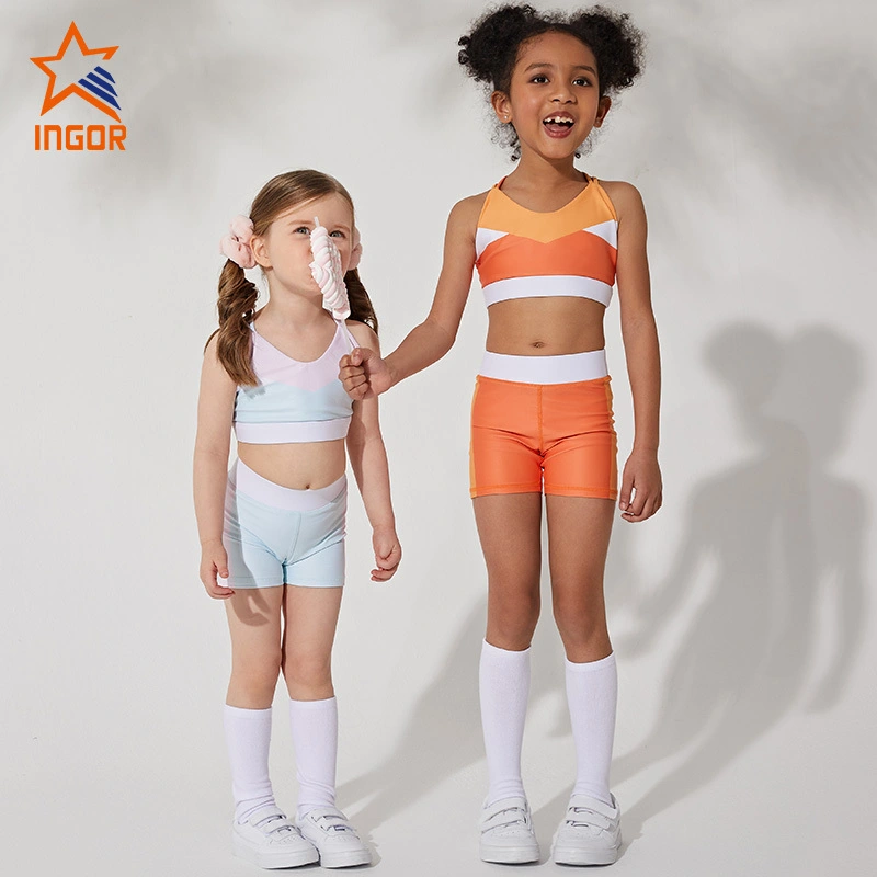 Ingorsports Vendita all'ingrosso Abbigliamento sportivo per bambini Set da yoga Abbigliamento fitness Abbigliamento da jogging per bambini Abbigliamento da palestra Abbigliamento sportivo 1