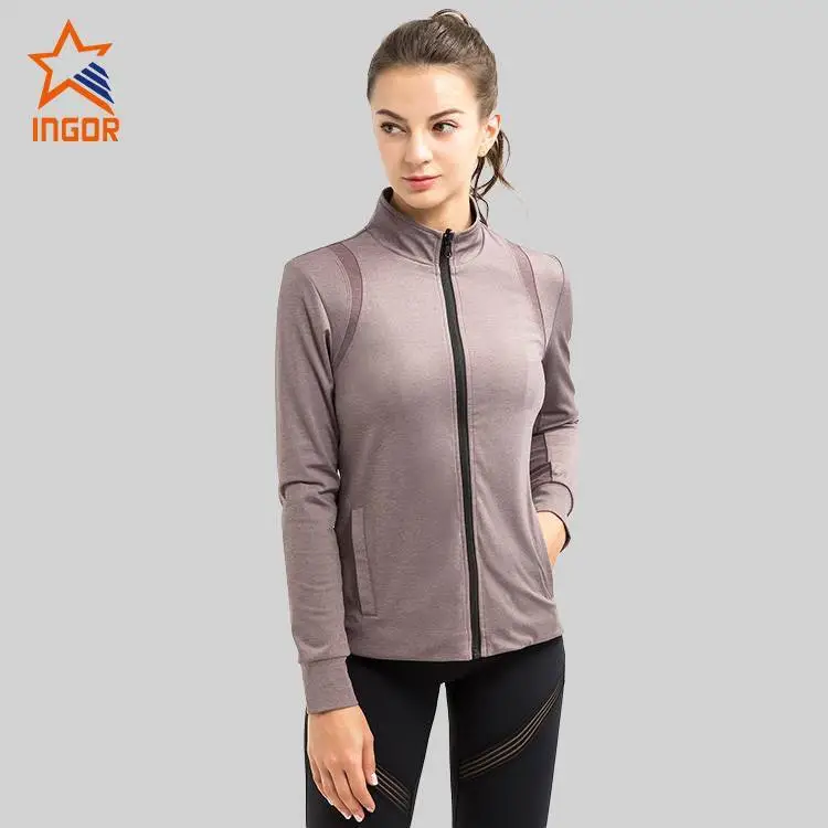 Ingorsports Women Custom Seamless Super Elastic Crop Sports Jacket 1