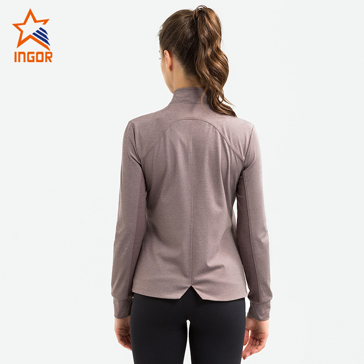 Ingorsports Women Custom Seamless Super Elastic Crop Sports Jacket 2