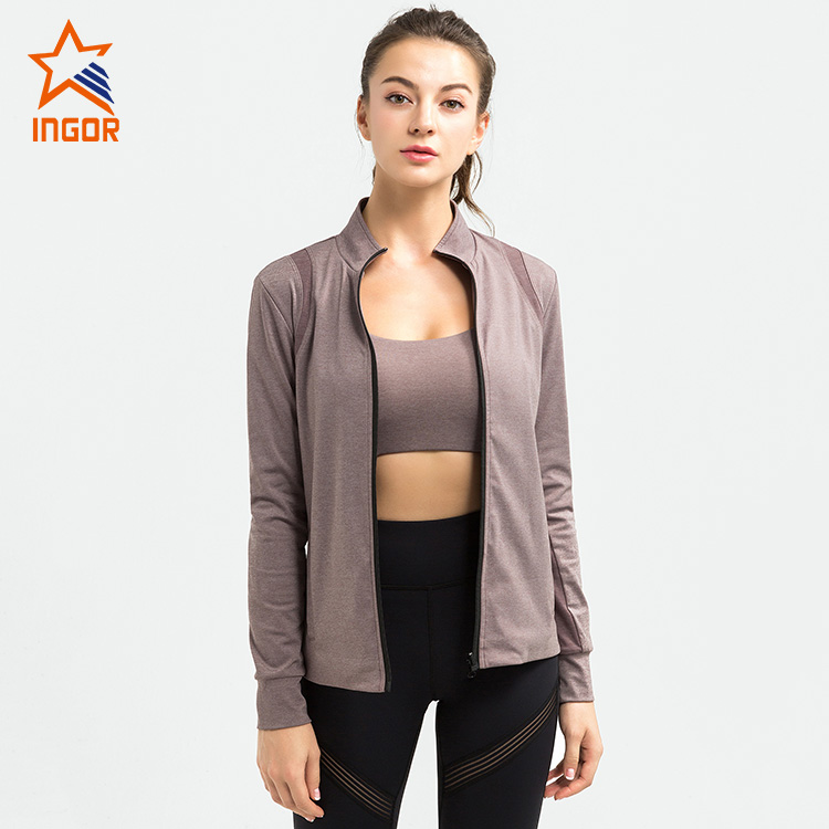 Ingorsports Women Custom Seamless Super Elastic Crop Sports Jacket 3