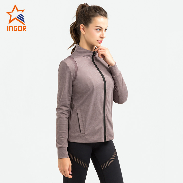 Ingorsports Women Custom Seamless Super Elastic Crop Sports Jacket 5