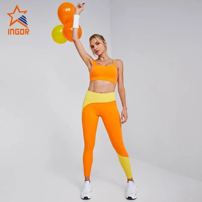 Ingorsports OEM ODM Recycled Fabric Women Yoga Set Wholesale Sports Set 1