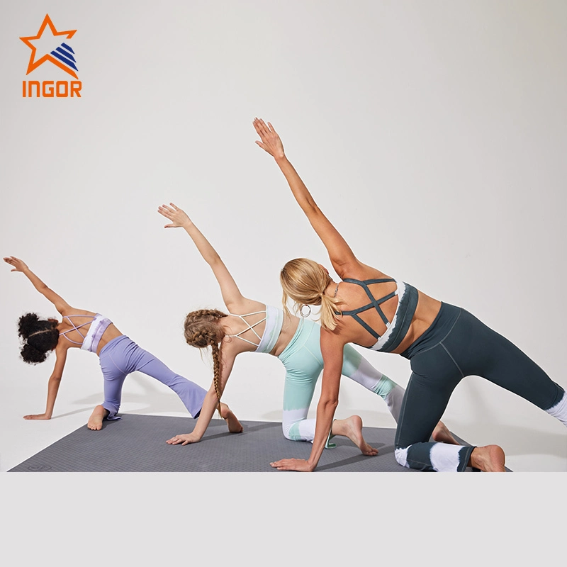 Ingorsports Eltern-Kind-Bekleidung, Batik-Activewear-BH, weicher Boden, elastisches Band für Kinder, Sport, Laufen, Yoga, sportliche Fitnessbekleidung 1