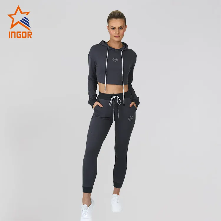 Ingorsports Custom Fitness Apparel Deep Scoop U Back Sports Bra With Reflective Tape Contrast Color & Loose Fit Cutting Jogger Pant Set With Two Side Pocket8 4