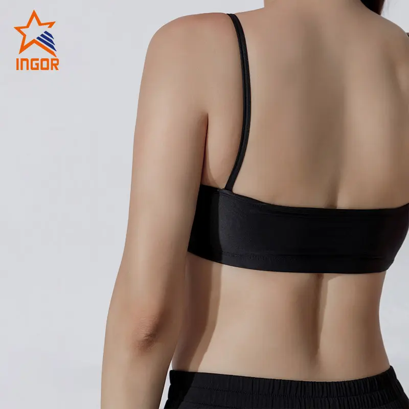 INGOR black crop top sports bra to enhance the capacity of sports for ladies 4