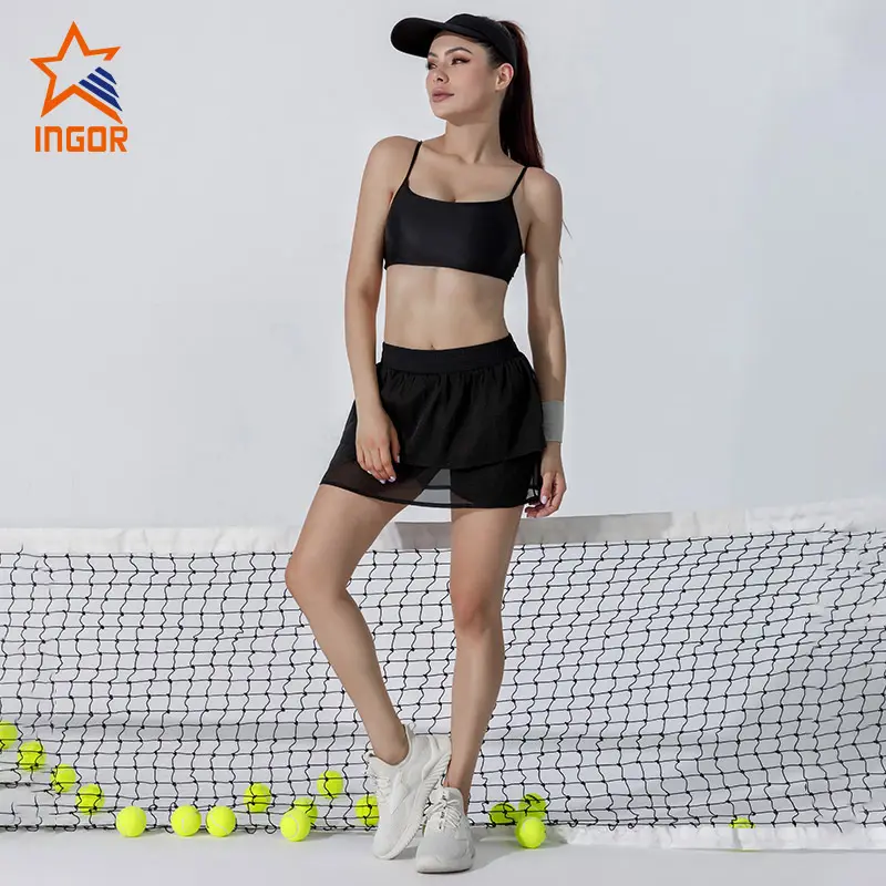 INGOR black crop top sports bra to enhance the capacity of sports for ladies 6