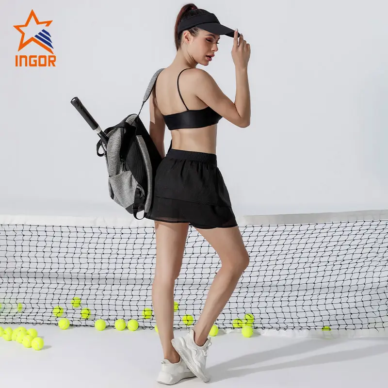 INGOR black crop top sports bra to enhance the capacity of sports for ladies 9