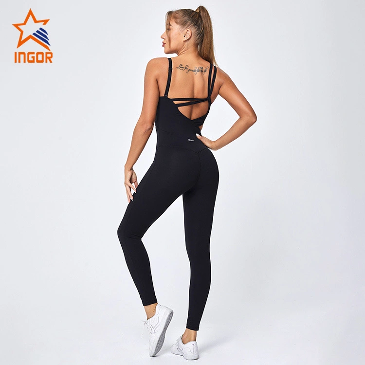 Produttore di abbigliamento da allenamento Ingorsports Set da palestra per yoga con tuta intera da donna all'ingrosso 1