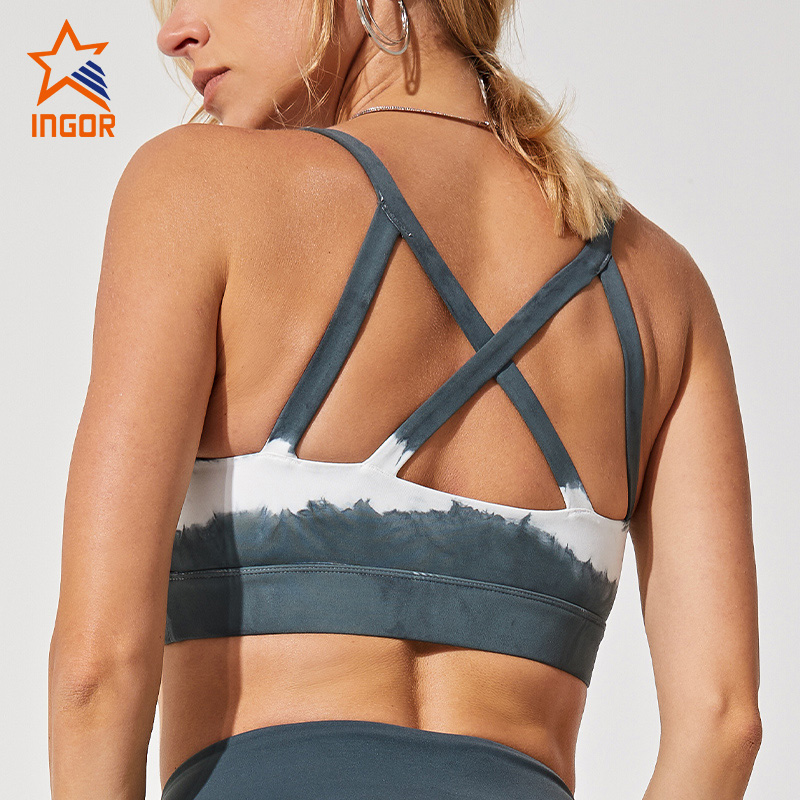 Ingorsports Wholesale Sports Wear Tie Dye Design Bra With Removable Padding 3