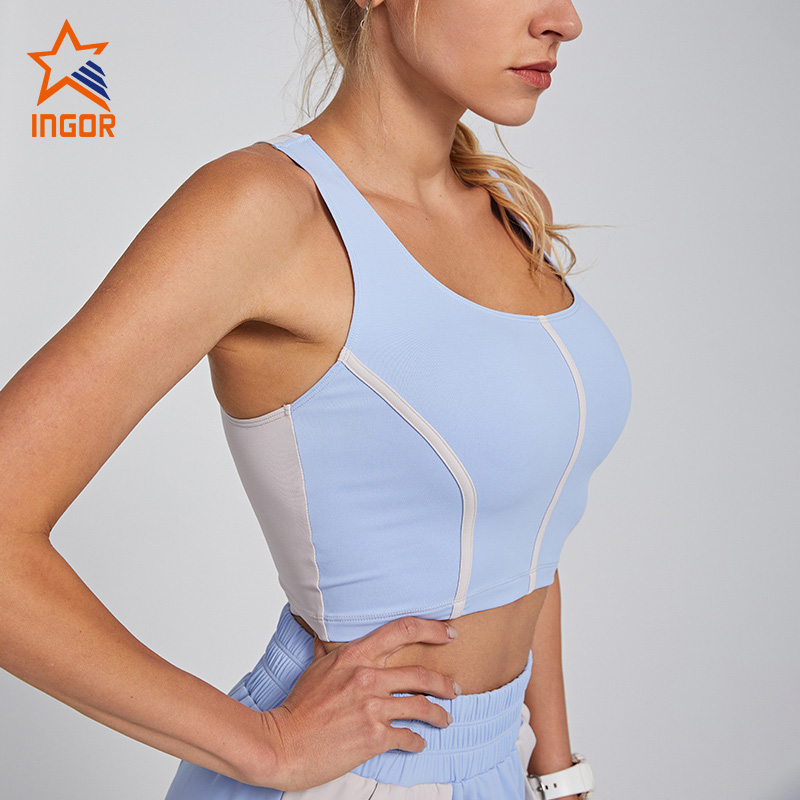 Ingorsports Womens Sports Bra Manufacturer Contrast Binding Bra 3