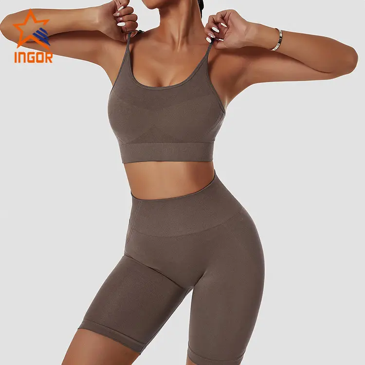 Ingor Sportswear Custom Fitness Apparel Butt Lifting Yoga Shorts Elastic High Waist Running Fitness Shorts Tight Seamless Sports Shorts4 4