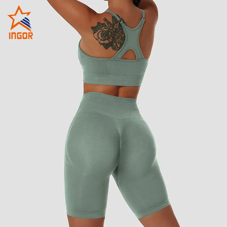 Ingor Sportswear Custom Fitness Apparel Butt Lifting Yoga Shorts Elastic High Waist Running Fitness Shorts Tight Seamless Sports Shorts4 8