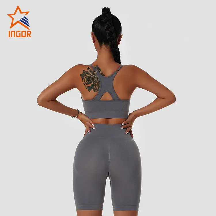 Ingor Sportswear Custom Fitness Apparel Butt Lifting Yoga Shorts Elastic High Waist Running Fitness Shorts Tight Seamless Sports Shorts4 9