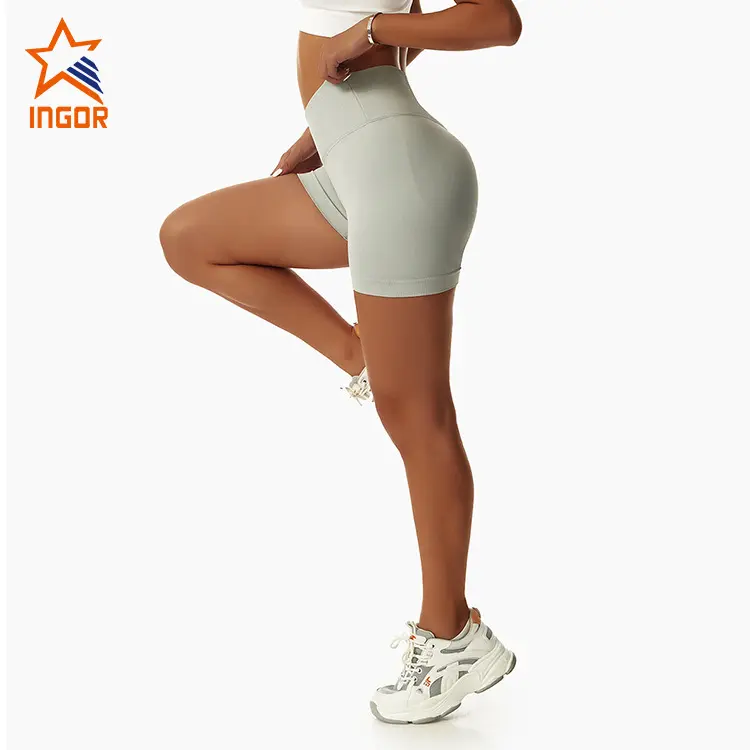 Ingor Sportswear Custom Fitness Apparel Butt Lifting Yoga Shorts Elastic High Waist Running Fitness Shorts Tight Seamless Sports Shorts6 5