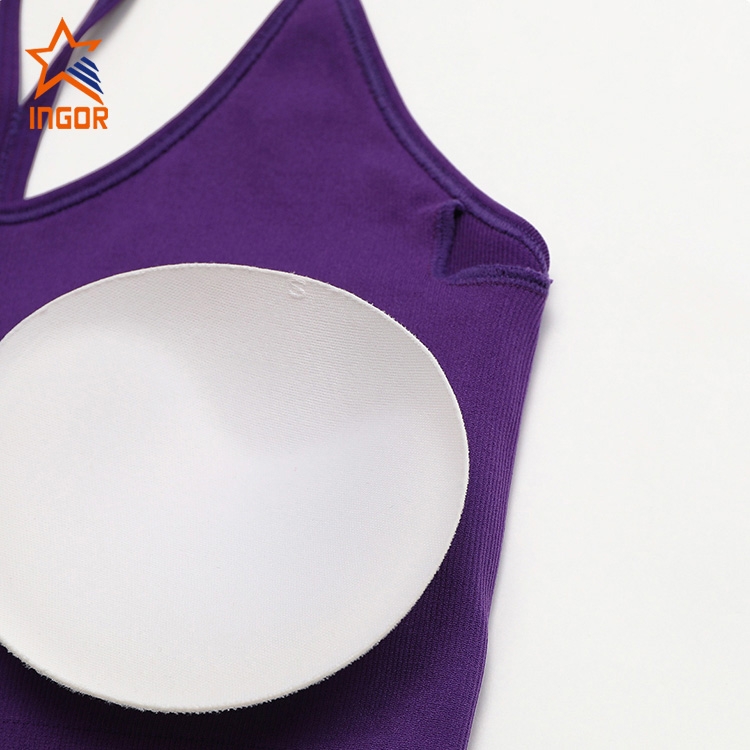 Ingor Sportswear Custom Gym Wear Manufacturers Seamless Sports Bra & Ribbed Butt Lifting Legging Yoga Sets 8