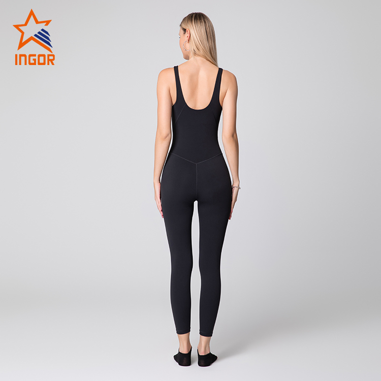 Ingor Sportswear Women Custom Gym Wear One Pieces Jumpsuit Yoga Set Running Fitness Wear 3