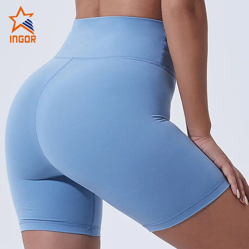 INGOR SPORTSWEAR white women's running compression shorts  factory for women 7