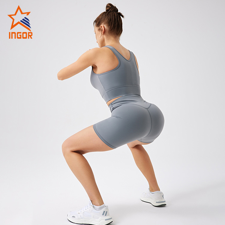 Ingorsports Women Workout Apparel Manufacturers Custom Sports Biker Shorts with Recycled Sustainable Fabric 9