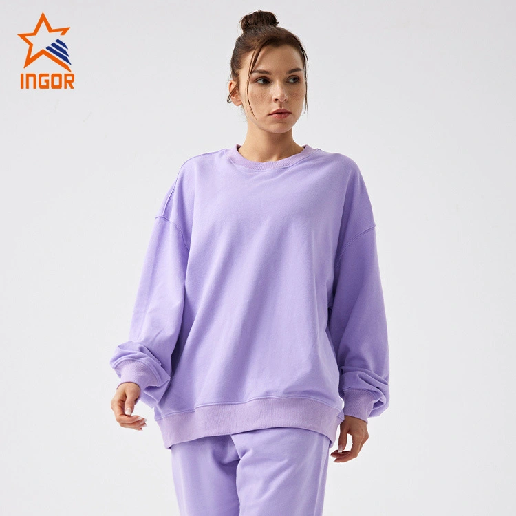 Felpa casual over size da donna personalizzata di Ingorsports Plus Size Activewear 1