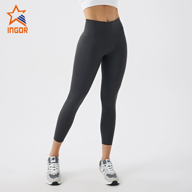 Yoga clásico Legging de encargo de la cintura alta de las mujeres de los fabricantes de ropa del Activewear de Ingorsports 1