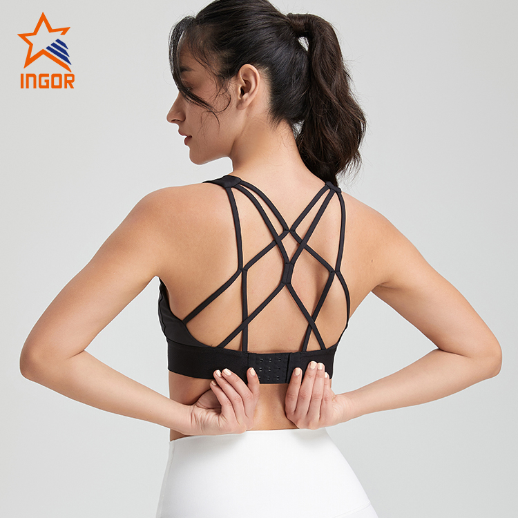 Ingorsports Производители спортивной одежды на заказ Женские базовые лямки на спине Спортивный бюстгальтер & Леггинсы с высокой талией Наборы для йоги 6