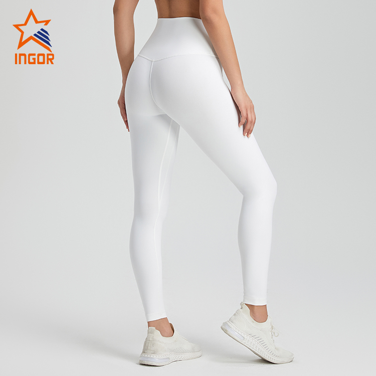 Ingorsports Производители спортивной одежды на заказ Женские базовые лямки на спине Спортивный бюстгальтер & Леггинсы с высокой талией Наборы для йоги 8