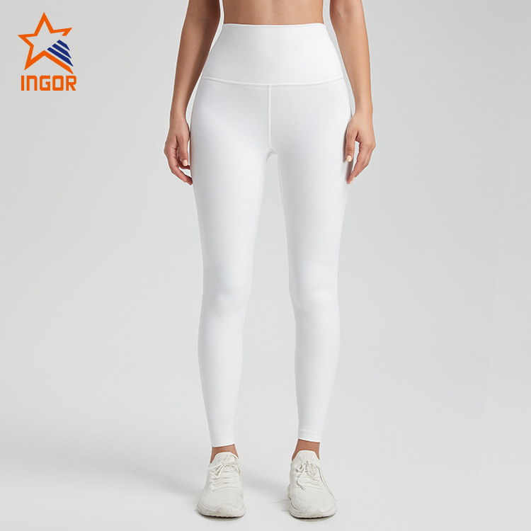 Ingorsports Производители спортивной одежды на заказ Женские базовые лямки на спине Спортивный бюстгальтер & Леггинсы с высокой талией Наборы для йоги 9