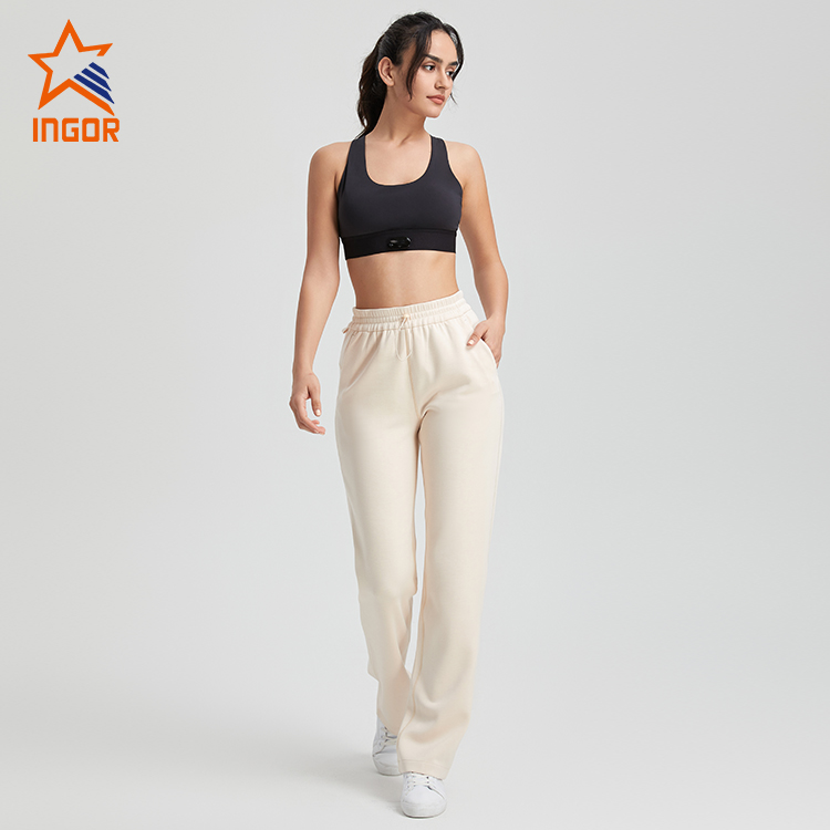 Ingorsports Одежда для фитнеса на заказ Женская спортивная одежда Базовый спортивный бюстгальтер & Брюки для бега с карманами Комплект для бега 1