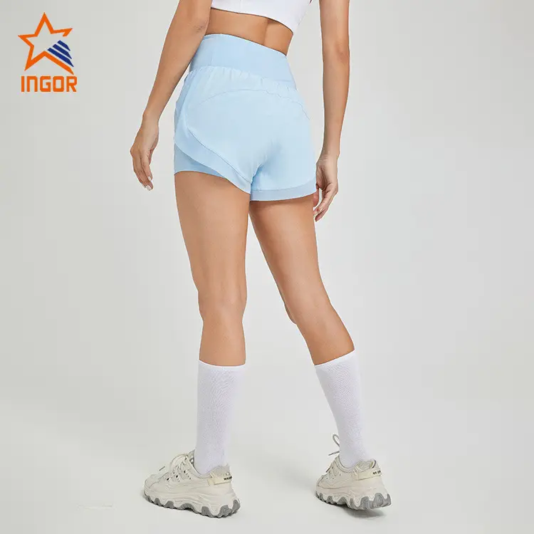 fashion women's compression running shorts  white factory for sportb 6
