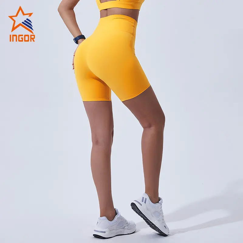 nice yellow shorts women's  workout for ladies 2