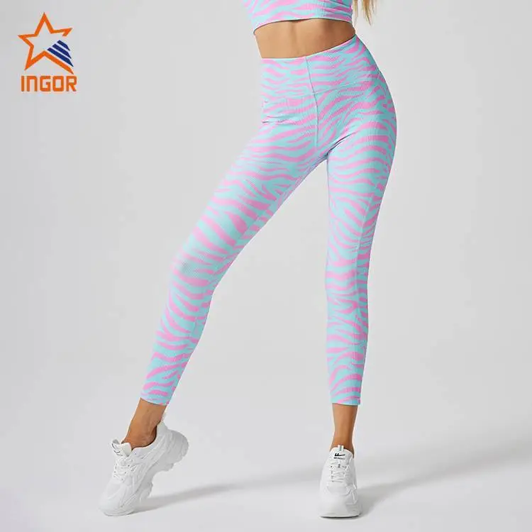 Ingorsports カスタムワークアウトレギンス女性ハイウエストデジタル印刷レギンス 1