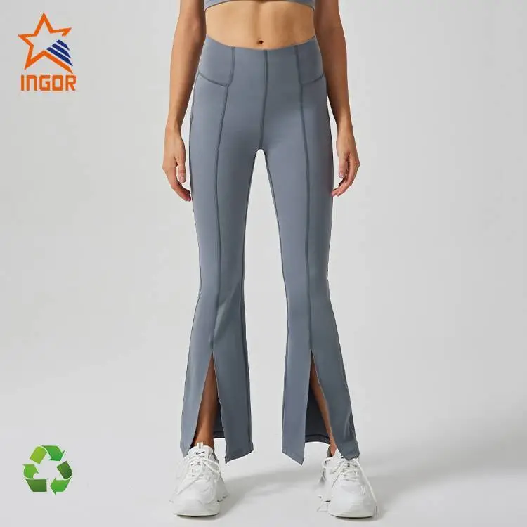 Fabricante de roupas de treino Ingorsports Mulheres Yoga Calças Flare Leggings 1